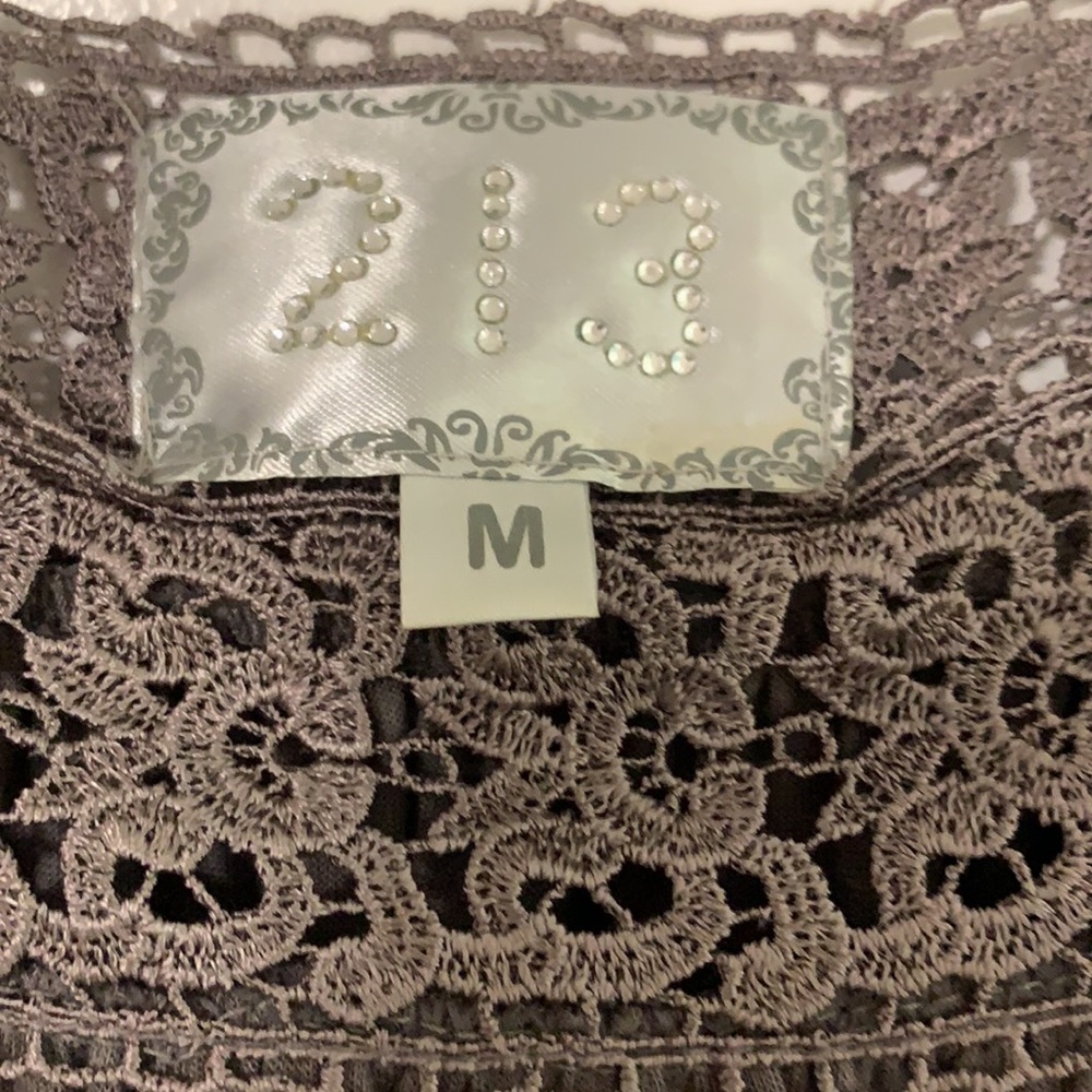 213 Grey Lace Dress - Picture 2 of 7